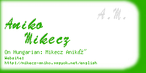 aniko mikecz business card